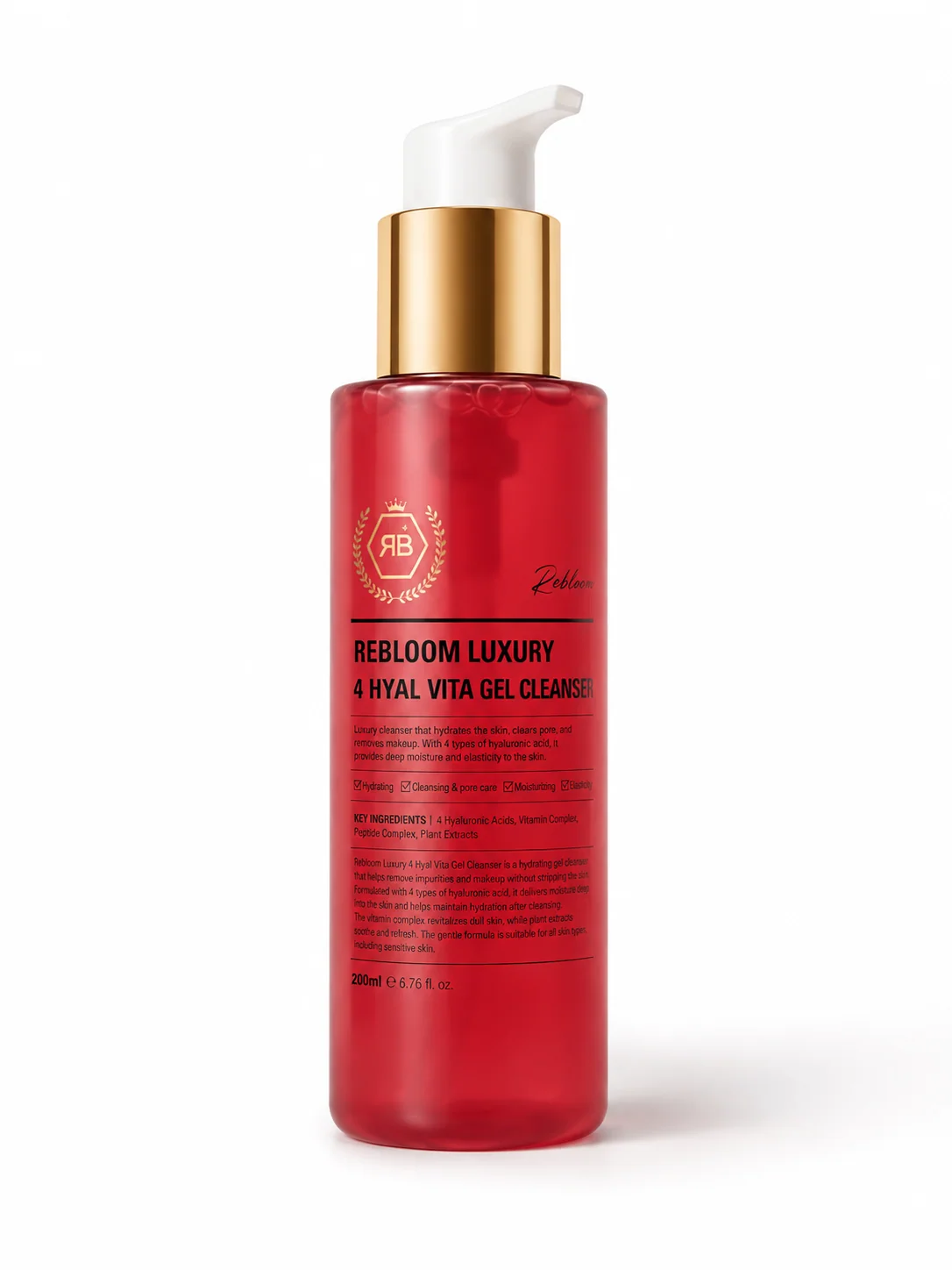 REBLOOM – 4 Hyal Vita Gel Cleanser (200ml) 2